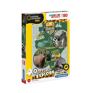 Clementoni National Geographic Kids Wildlife Expedition 180 Pezzi — Puzzle