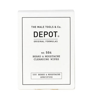 Set, Depot, 500 Specificități pentru Barbă și Mustață Nr. 504, Șervețele de Curățare pentru Barbă și Mustață, 12 Bucăți