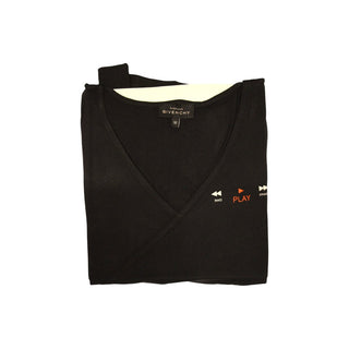 Givenchy, חולצת טי ארוגה ארוגה עם שרוולים ארוכים של Play לנשים, מידה M