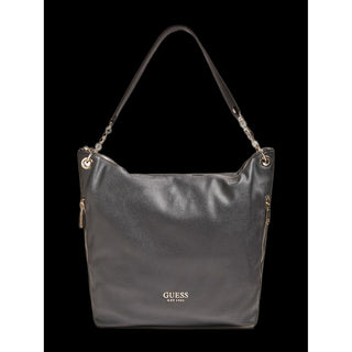 Guess, Cadena G, bolso de tela, negro, mujer