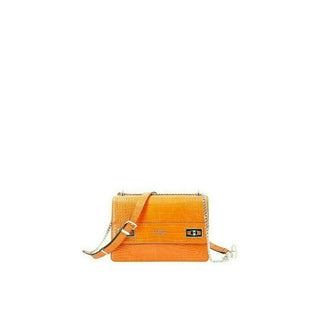 Guess Katey Patta Geantă de umăr convertibilă din material textil portocaliu 23,5x16x7,5 cm 