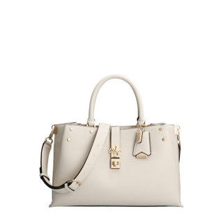 Guess, Albury, Faux Leather, Fabric Bag, White, Women, 31.5 x 22 x 13.5 cm