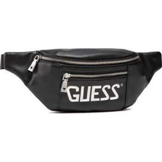 Guess, Salameda, Läder, Tyg Magväska, Svart, 29,5/39 x 14 x 7 cm, Herr