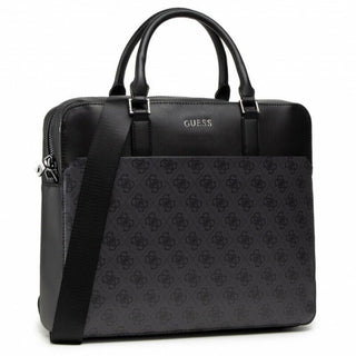 Guess, Vezzola, υφασμάτινη τσάντα, μαύρη, unisex