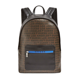 Guess, Dan, Kunstleder, Stoffrucksack, Schwarz/Braun, Herren