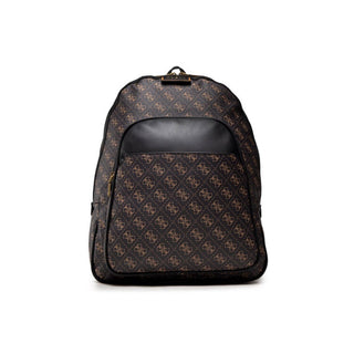 Guess Vezzola Men's Backpack in Brown Synthetic Leather with Laptop Compartment 38x33x10 cm 