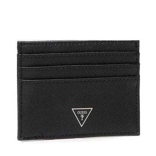 Guess, Certosa, cartera de tela, tarjetero, color negro, para hombre