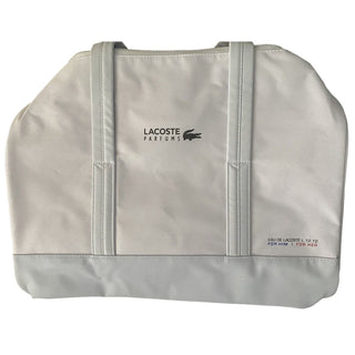 Lacoste Eau de Lacoste L.12.12 Unisex víkendová taška z polyesteru bílá 40,6x25,4x25,4 cm 