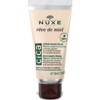 Nuxe, Reve de Miel Cica, wegański, nawilżający, krem do rąk, 50 ml