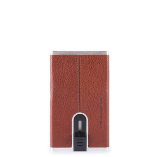 Piquadro Porte-cartes de crédit en cuir marron avec système de glissement et pince à billets PP4825B3R-CU Homme 