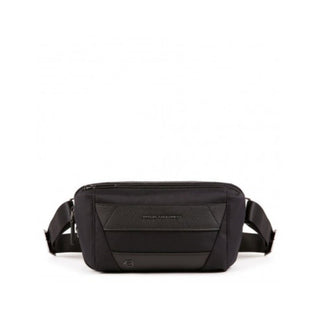 Piquadro, Trakai, Leather Bum Bag, Black, 27 x 14.5 x 7.5 cm, Men