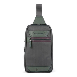 Piquadro, leather backpack, army green, shoulder bag, men