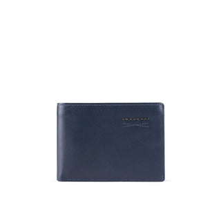 Piquadro, leather wallet, coin purse, blue, for men