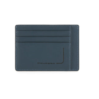 Piquadro, Leather Credit Card Holder RFID Fraud Protection for Men