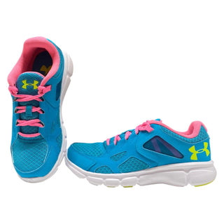 Under Armour, thrilling, running, sports shoes, blue/pink/yellow, men, 4/38
