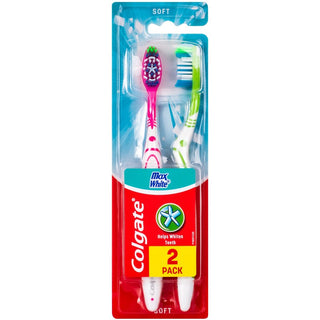 Colgate Max White - 2 支软毛牙刷