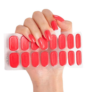 Gel Deni Carte - UV/LED-gehärtete Nagelaufkleber Hellrot