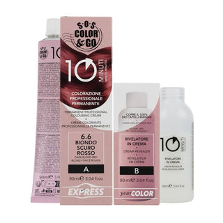 S.o.s. color & go 10 minut 6.6 koloryzacja 10min duo zestaw 90 + 90 ml zestaw 
