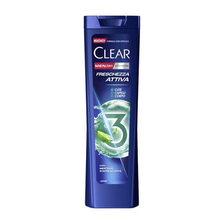 Clear Szampon przeciwłupieżowy Aktywna Świeżość 3 w 1 Skóra Włosy Ciało 225 ml 