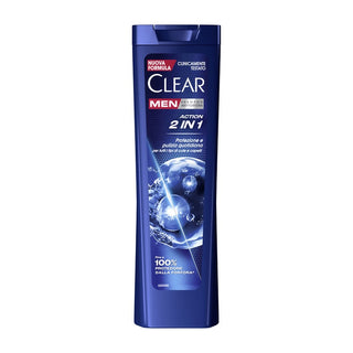 Clear Champú Anticaspa Action 2En1 Todo Tipo De Cuero Cabelludo Y Cabello 225 Ml 