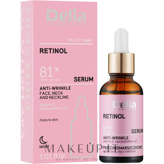Delia Cosmetics סרום רטינול נגד קמטים לפנים, צוואר ומחשוף 30 מ"ל 