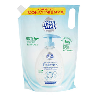 Fresh&Clean Fresh & Clean 温和低致敏性液体皂，含有微米水，1000毫升环保补充装 