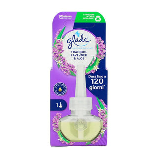 Glade Electric Essential Oil Ricarica Tranquil Lavender & Aloe 20 ml — Profumatore ambiente ricarica