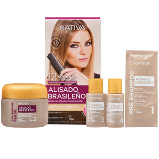 Kativa Professionnelle Plaque Brésilienne Pro Blonde Étui 6 Pièces 