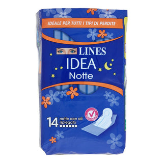 Lines Idea Night With Wings Extra Long 14 Folded Pads 
