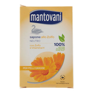 Mantovani Mydło Neutralne Siarkowe Do Skóry Tłustej Kostka 100 g 