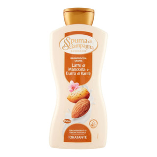 Spuma di sciampagna Benessere Idratante Bagnodoccia Crema Latte di Mandorla e Burro di Karitè 650 ml — Bagnoschiuma