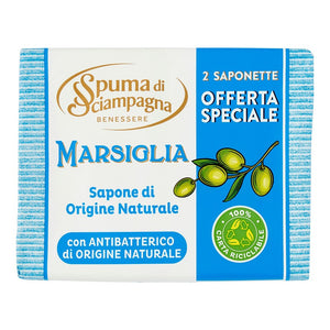 Spuma di sciampagna Sapone Marsiglia 125 g 2 Pezzi — Sapone solido