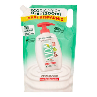 Vidal Vloeibare Zeep Navulverpakking 1200 Ml Antibacterieel 