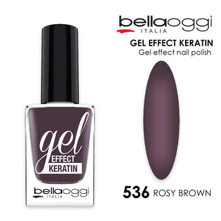 Bellaoggi Gel Effect Keratine Nagellak 536 - Roze Kastanjebruin 