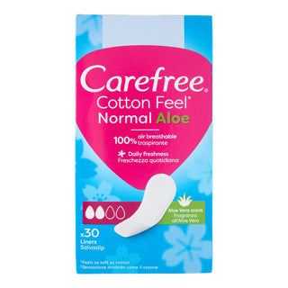 Carefree Aloe Scented Panty Liners Delicately Perfumed 28 + 4 Panty Liners 
