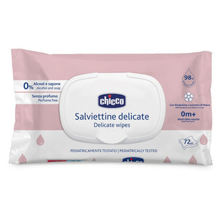 Chicco Delikate Servietter 72 stk med flipplokk 