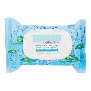 Clinians Hydra Basic 卸妆湿巾 脸部、眼部和唇部 适合中性及混合性皮肤 25片 