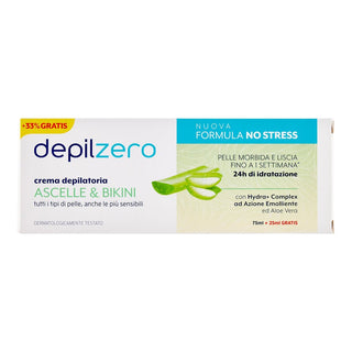 Depilzero 脇の下とビキニの脱毛クリーム チューブ 75 + 25 ml