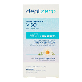 Depilzero 顔の脱毛ストリップ 20 ストリップ + 4 ワイプ