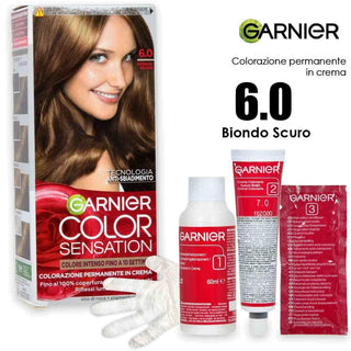 Garnier קולור סנסיישן צבע קבוע בקרם 6.0 בלונד כהה 