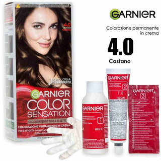 Garnier קולור סנסיישן צבע קבוע בקרם 4.0 חום 