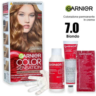 Garnier צבע סנסיישן צבע קבוע בקרם 7.0 בלונד 