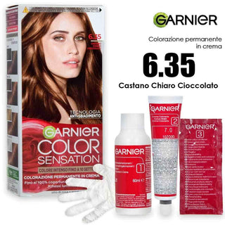 Garnier Color Sensation צבע קבוע בקרם 6.35 חום בהיר שוקולד 