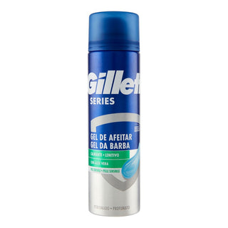 Gillette 알로에 베라가 함유된 진정 면도 젤 민감성 피부용 200ml 