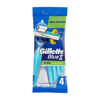Gillette Blue Ii Plus Slalom 4 Razors 