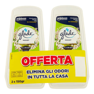 Glade Absorbeur d'odeurs Double Pack, Désodorisant pour la maison et les armoires, Muguet 2 x 150g 