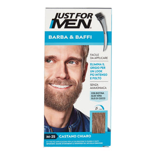 Just for men Gel Colorante per Barba e Baffi 25 Castano Chiaro — Colorante barba