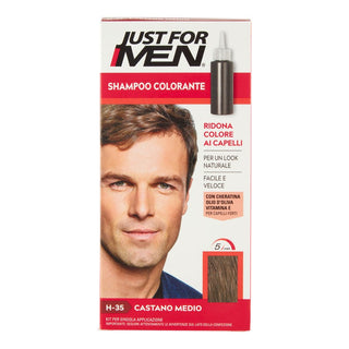 Just for men Shampoo Colorante Castano Medio — Shampoo colorante