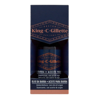 King C. Gillette Huile Hydratante Pour Barbe Pour Homme Aux Huiles Végétales 30 Ml 
