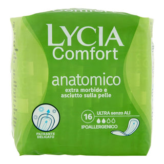 Lycia Ultra Dunne Anatomische Maandverbanden X 16 